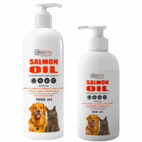 Gaczoo Olej z łososia dla psa i kota Omega Salmon Oil mix 500ml + 1000ml
