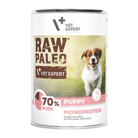 Raw Paleo Puppy Karma mokra dla szczeniąt MONO Wieprzowina 400g Bezzbożowa