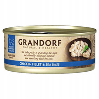 GRANDORF zdrowa karma mokra dla kota Kurczak Okoń 70g Bezzbożowa