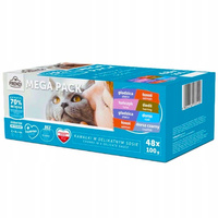 FRENDI kawałki w sosie karma mokra dla kota rybne smaki 48 x 100g