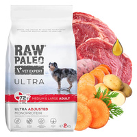 RAW PALEO ULTRA Medium&Large Wołowina karma sucha dla psa 2 kg bezzbożowa