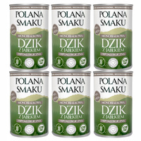 Mokra karma monobiałkowa dla psa Polana Smaku Dzik z jabłkiem 6 x 400g