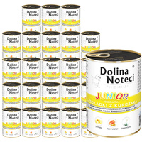 DOLINA NOTECI JUNIOR Karma mokra dla szczeniąt Żołądki z kurczaka 24 x 400g