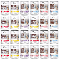Raw Paleo Adult Karma mokra dla psa MONO mix smaków 24 x 400g Bezzbożowa
