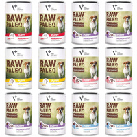 Raw Paleo PUPPY Karma mokra dla szczeniąt MONO mix smaków 12 x 400g Bezzbożowa