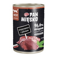PAN MIĘSKO Karma mokra dla kota wieprzowina z jeleniem 400g Bezzbożowa