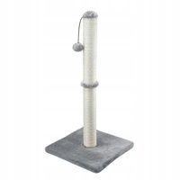 Drapak dla kota Gaczoo słupek z piłeczką jasny szary 40 x 40 x 72 cm