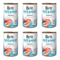 Mokra karma dla psa BRIT Pate & Meat Łosoś 6 x 400g