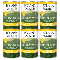 Mokra karma monobiałkowa dla szczeniąt Polana Smaku Junior Wieprzowina burak 6 x 400g