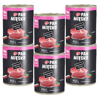 PAN MIĘSKO Karma mokra dla szczeniąt Wieprzowina Kaczka 6 x 800g Bezzbożowa