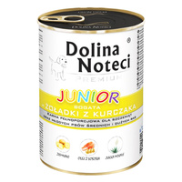 DOLINA NOTECI JUNIOR Karma mokra dla szczeniąt Żołądki z kurczaka 400g