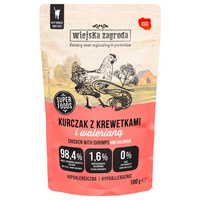 Wiejska Zagroda karma mokra dla kota Kurczak Krewetki z walerianą 100g