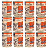 WIEJSKA ZAGRODA Karma mokra dla Kociąt Królik Cielęcina 12 x 400g bez zbóż