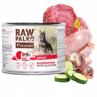 RAW PALEO Duoprotein Wołowina Królik karma dla psa mokra 200g bezzbożowa
