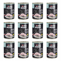 PAN MIĘSKO Karma mokra dla kota Kurczak Dorsz 12 x 400g Bezzbożowa