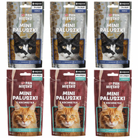 PAN MIĘSKO Mini Paluszki Naturalny przysmak dla kota Mix smaków 6 x 50g