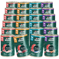 PAN MIĘSKO z Ziołami Karma mokra dla psa mix smaków 24 x 400g