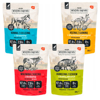 Wiejska Zagroda pełnoporcjowa karma mokra dla psa mix smaków 4 x 500g