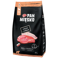 PAN MIĘSKO Karma sucha dla psa Cielęcina Indyk CHRUPKI M 20kg