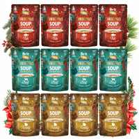 BRIT CHRISTMAS SOUP karma mokra zupa dla kota mix smaków 12 x 75g