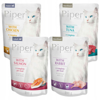 DOLINA NOTECI PIPER Karma mokra dla kota mix smaków 4 x 100g Bezzbożowa