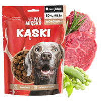 PAN MIĘSKO Kąski Naturalny Smakołyk przysmak dla psa Wołowina 100g