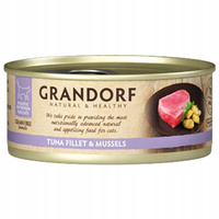 GRANDORF zdrowa karma mokra dla kota Tuńczyk Małże 70g Bezzbożowa