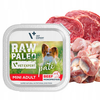 RAW PALEO PATE Mini Adult Wołowina karma dla psa mokra 150g monobiałkowa