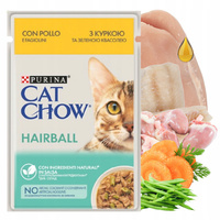 Mokra karma dla kota Purina Cat Chow Hairball o smaku Kurczak z Fasolką 85g