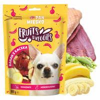 Pan Mięsko Fruits & Veggies przysmak dla psa Banan z Kaczką 100g