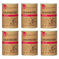 GRANDORF DOG karma mokra dla psa Wołowina Indyk 6 x 400g TERMIN do 10.05.2025