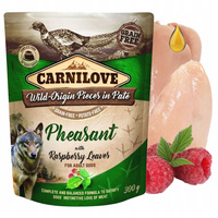 CARNILOVE DOG POUCH Bażant z Liśćmi Maliny karma dla psa mokra 300g