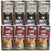 PAN MIĘSKO Mini Paluszki Naturalny przysmak dla kota Mix smaków 8 x 50g