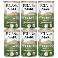 Mokra karma monobiałkowa dla psa Polana Smaku Wołowina z dynią 6 x 400g