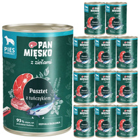 PAN MIĘSKO z Ziołami Karma mokra dla psa Pasztet Tuńczyk 12 x 400g