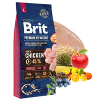 BRIT BY NATURE PREMIUM JUNIOR karma sucha szczeniąt dużych ras L 15 kg