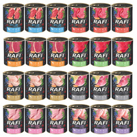 DOLINA NOTECI RAFI Karma mokra dla psa mix smaków 24 x 800g Bezzbożowa