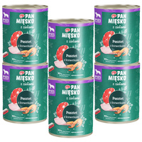 PAN MIĘSKO z Ziołami Karma mokra dla psa Pasztet Krewetki 6 x 800g