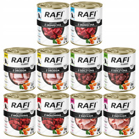 Dolina Noteci Rafi Classic karma mokra dla psa mix smaków 10 x 800g