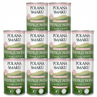 Mokra karma monobiałkowa dla psa Polana Smaku Wieprzowina marchew 10 x 400g