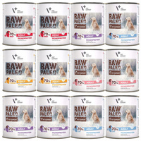 Raw Paleo Mono Karma mokra dla psa mix smaków 12 x 800g Bezzbożowa