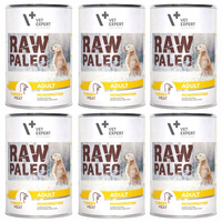 RAW PALEO Karma Mokra dla psa Mono Indyk 6 x 400g Bezzbożowa