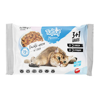 TUF TUF Karma mokra dla kota rybny mix smaków 4 x 100g