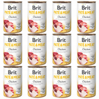 BRIT Pate & Meat mokra karma dla psa Kurczak 12 x 400g