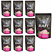 DOLINA NOTECI RAFI Karma mokra dla kota Indyk 10 x 100g Bezzbożowa