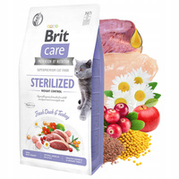 BRIT CARE Sterilized Weight Control sucha karma dla kota Kaczka Indyk 7 kg